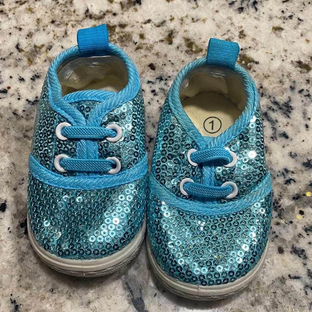Sparkly Blue Kids Shoes